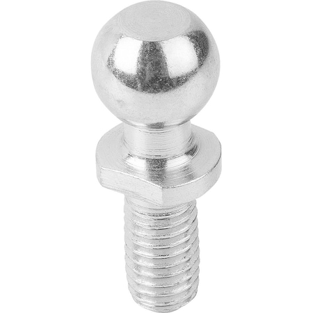 Ball End Pin DIN71803 For Angle Joint, D1=13, Form:C With Threaded Pin M08, Sw=11, Steel Galvanized